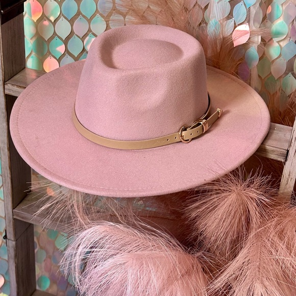 Mauve Western Cowgirl Hat Wide Brim - Picture 1 of 5